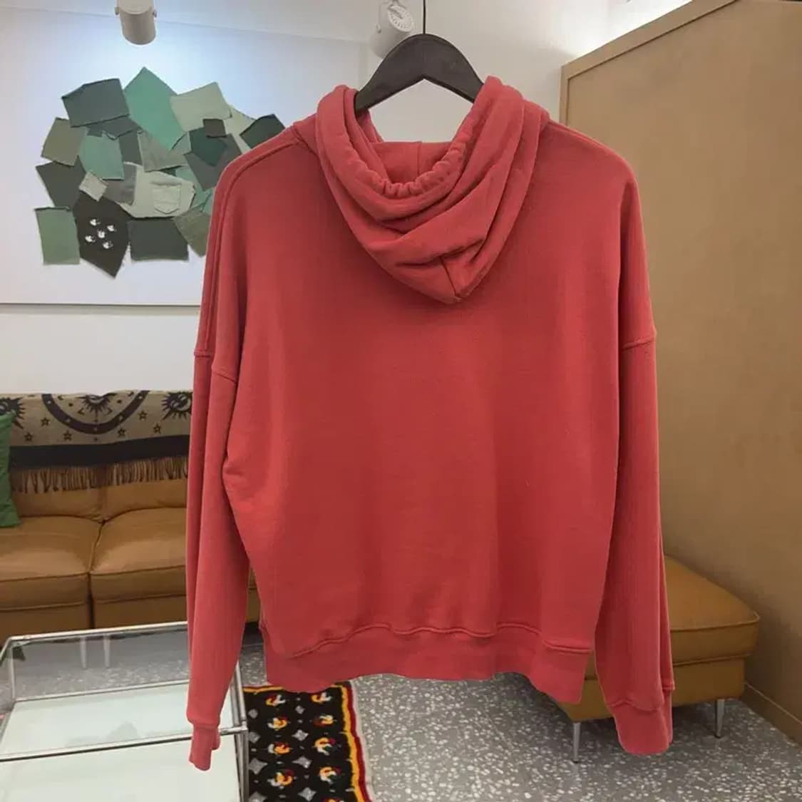 OIOI 오아이오아이 빈티지 Y2K 코랄핑크 후드티 S C08239 상품이미지3