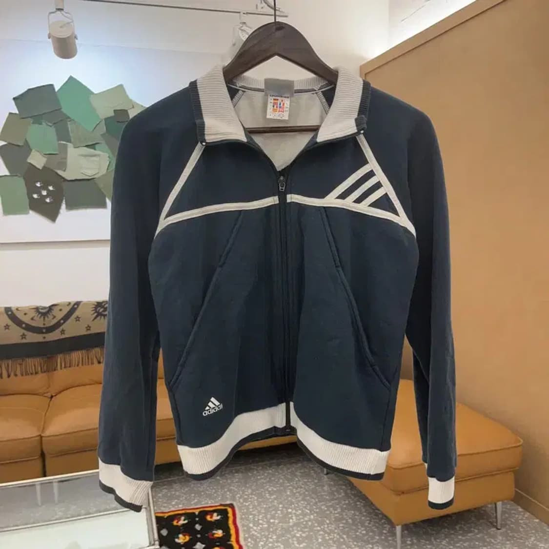 아디다스 재팬 희귀 올드스쿨 레트로 크롭 약기모 집업 L C08241 상품이미지3