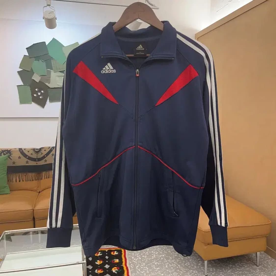 아디다스 올드스쿨 레트로 빈티지 배색 져지 집업 95 C08243 상품이미지3