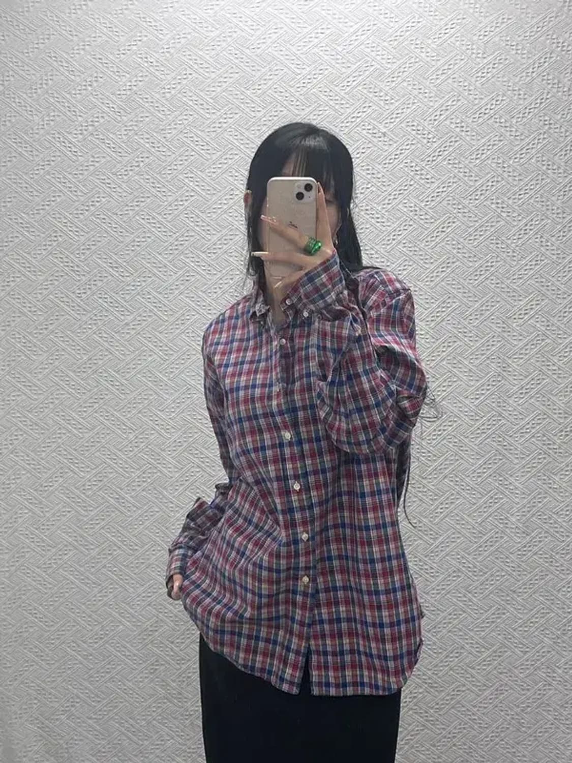 폴로 랄프로렌 빈티지 컨트리 레트로 체크 셔츠 L C08259 상품이미지1