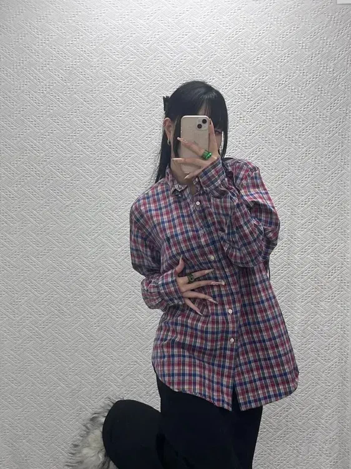 폴로 랄프로렌 빈티지 컨트리 레트로 체크 셔츠 L C08259 상품이미지2