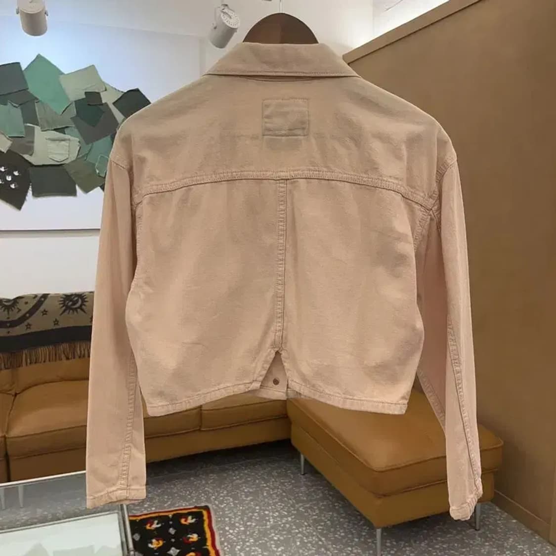 리바이스 빈티지 트러커 딸기우유 연핑크 크롭 데님자켓 XS C08263 상품이미지4