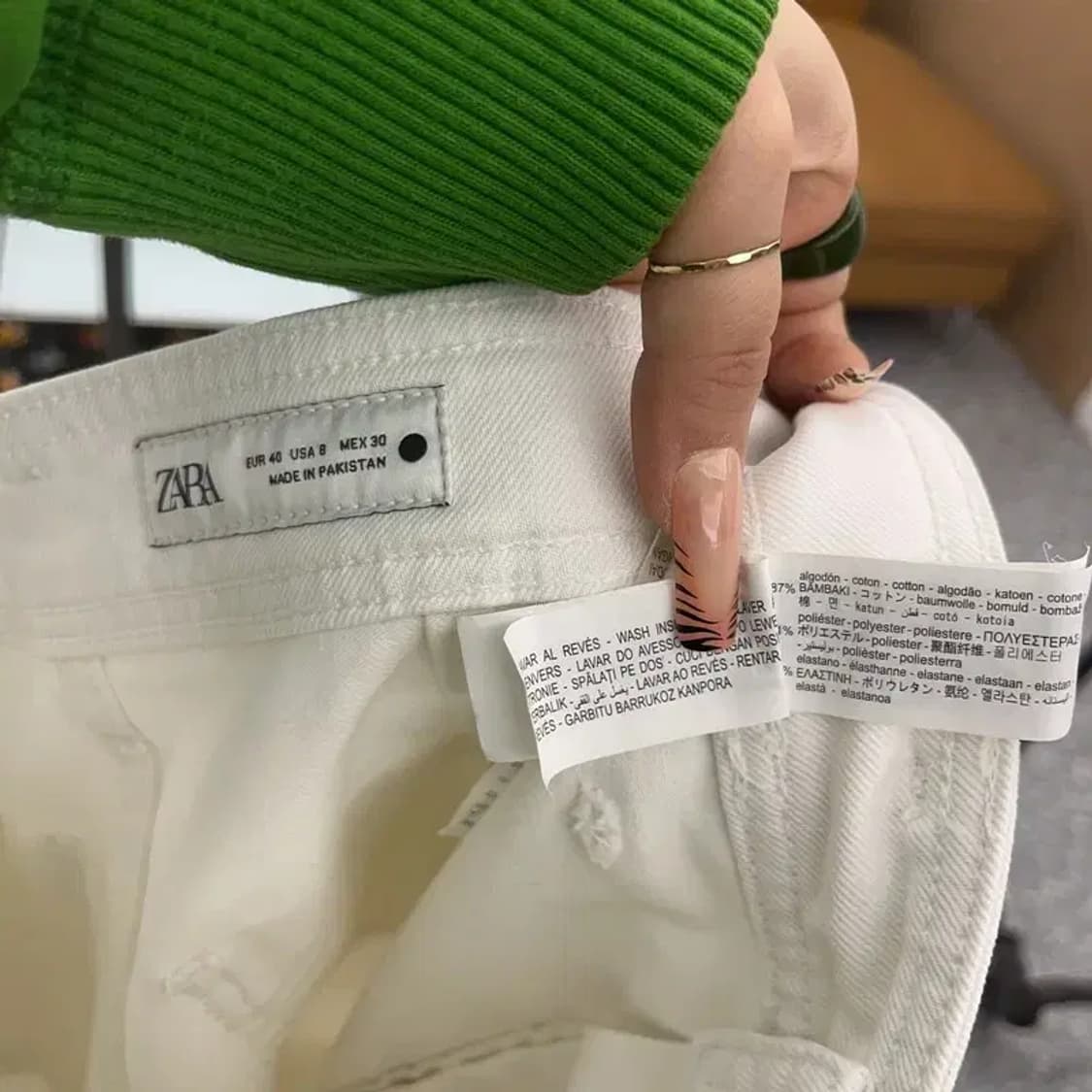 자라 빈티지 그런지 디테일 하이웨스트 데님팬츠 28인치 C08265 상품이미지5