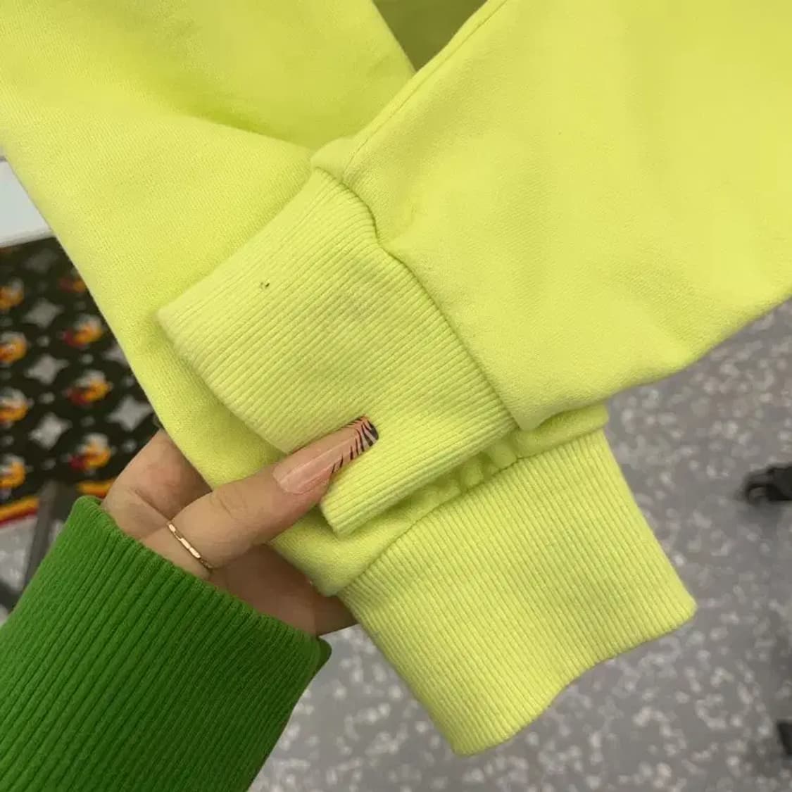 반스 스트릿힙합 자수패치 Y2K 네온 후드티 S C08240 상품이미지7