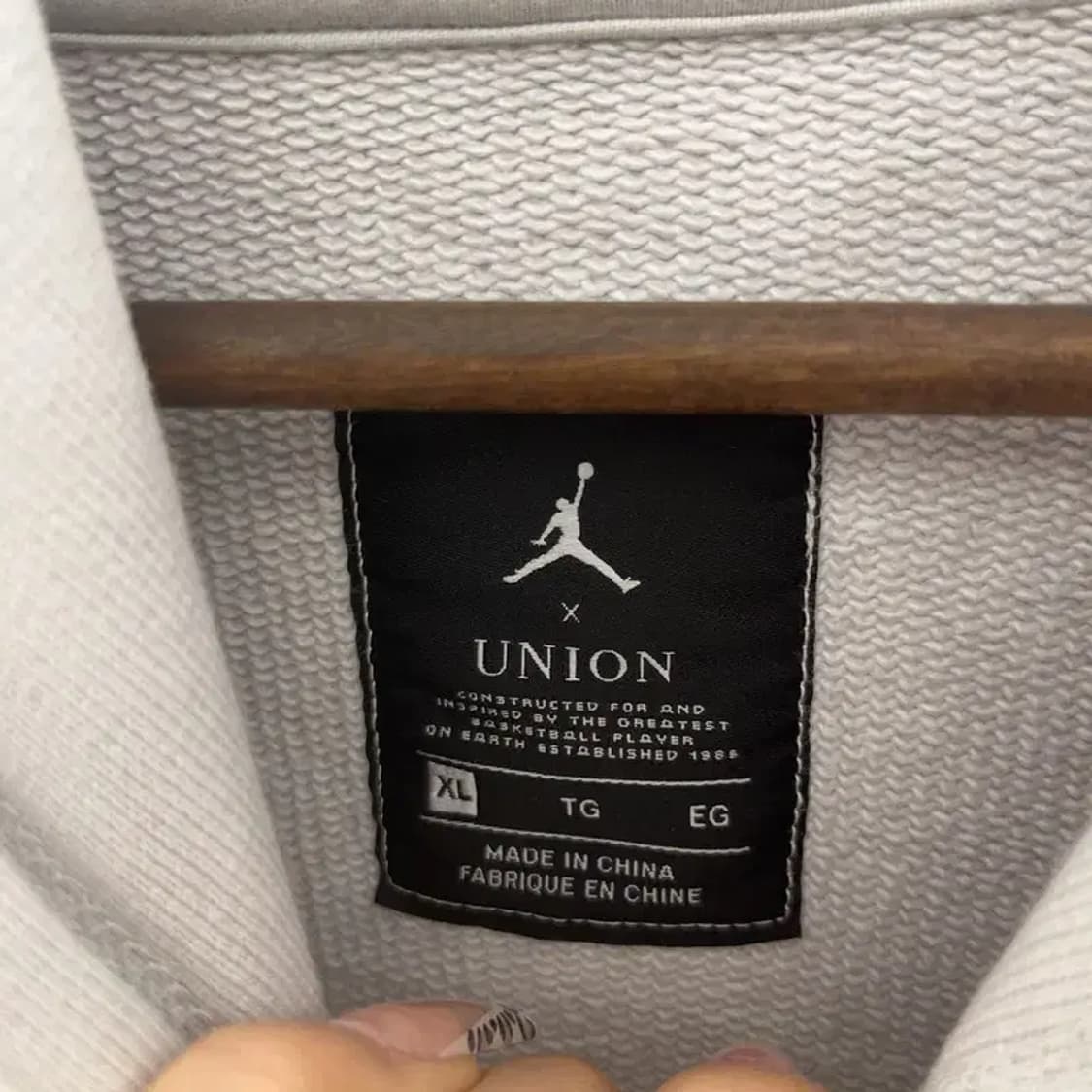 나이키 조던X유니온 빈티지 스포티로고 캐주얼 후드티 XL C08249 상품이미지5