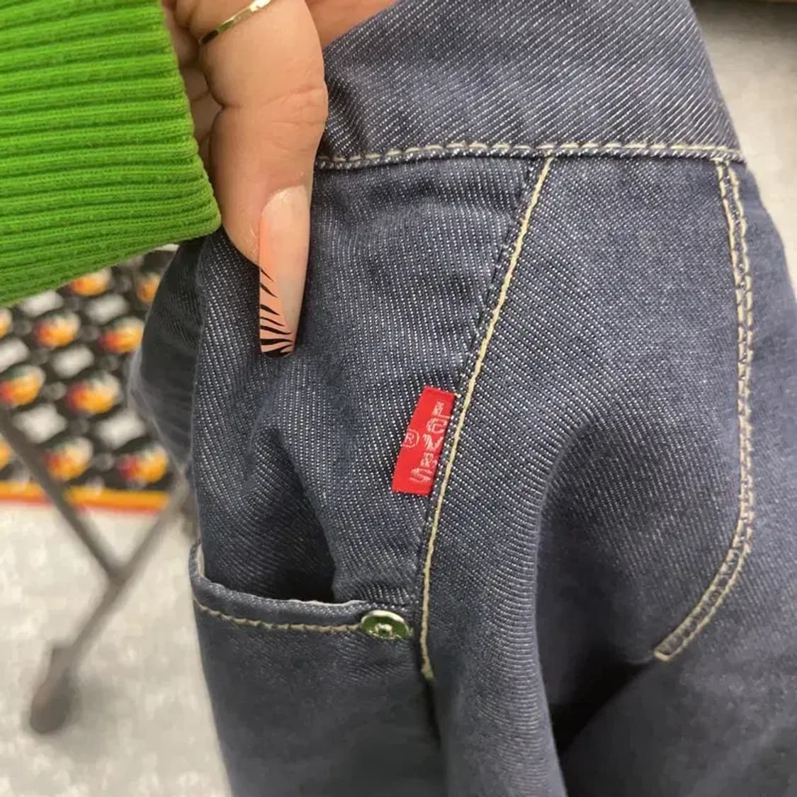 리바이스 엔지니어드 플레어 여리 데님 청치마 27인치 C08270 상품이미지6