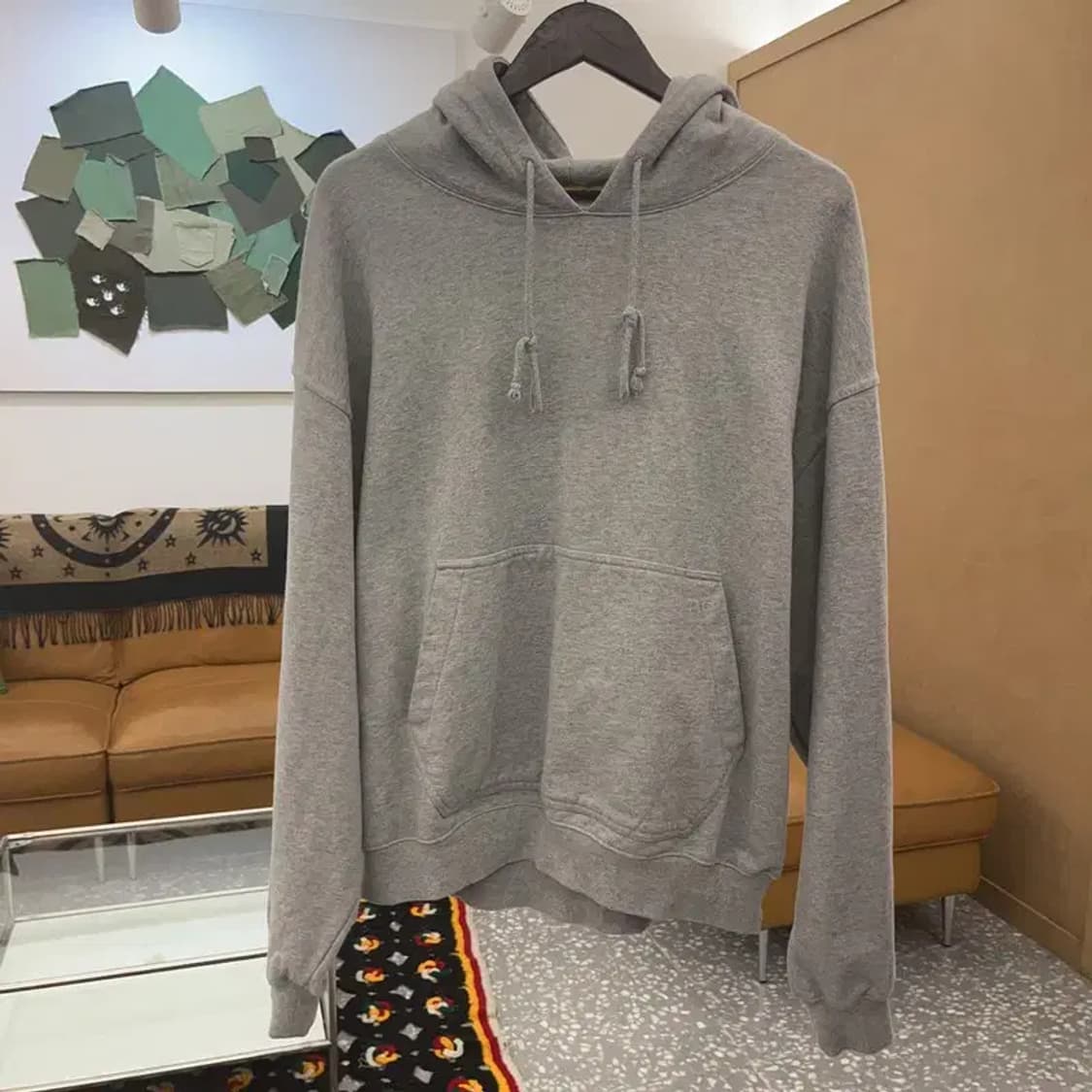 러드 모던캐주얼 빈티지 무지 후드티 S C08250 상품이미지3