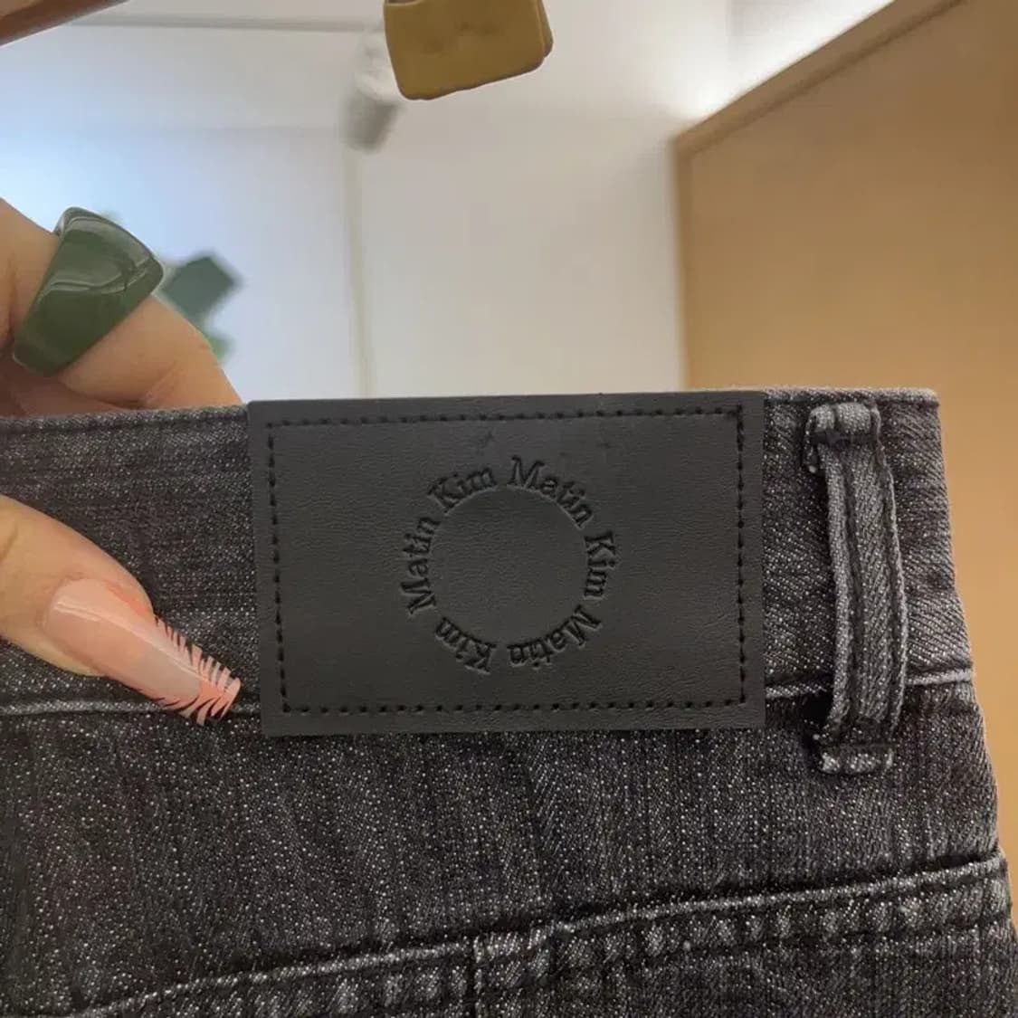 마똉킴 스트릿 빈티지 더블 지퍼 흑청 치마 M C08271 상품이미지4