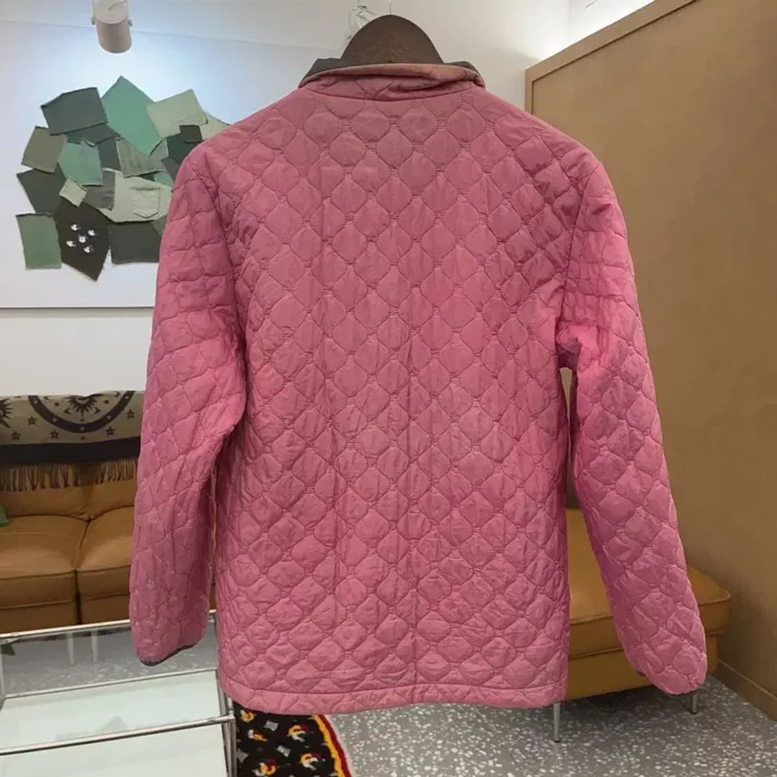 아디다스 올드스쿨 Y2K 그레이핑크 바람막이 퀄팅자켓 95 C08278 상품이미지5