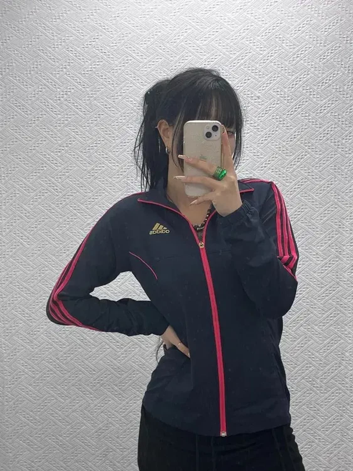 아디다스 Y2K 00's 글리터 삼선 져지 집업 M C08280 상품이미지1