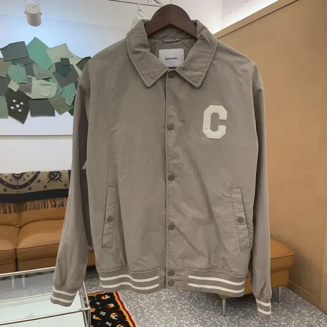 커버낫 올드스쿨 컨트리 빈티지 C로고 바시티자켓 M C08283 상품이미지3