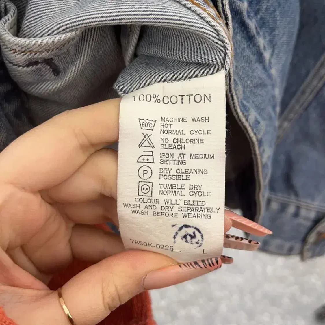 리바이스 7850K 빈티지 워싱 트러커 데님 자켓 95 C08286 상품이미지6