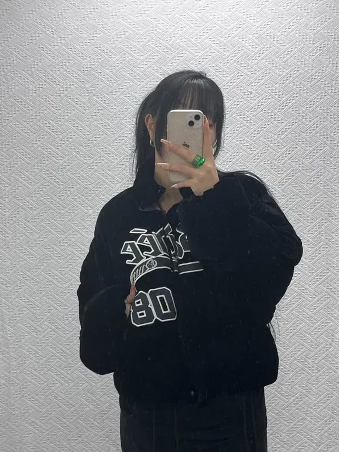 배디 고딕 스트릿 힙합 벨벳 벨루어 패딩 M C08293 상품이미지2