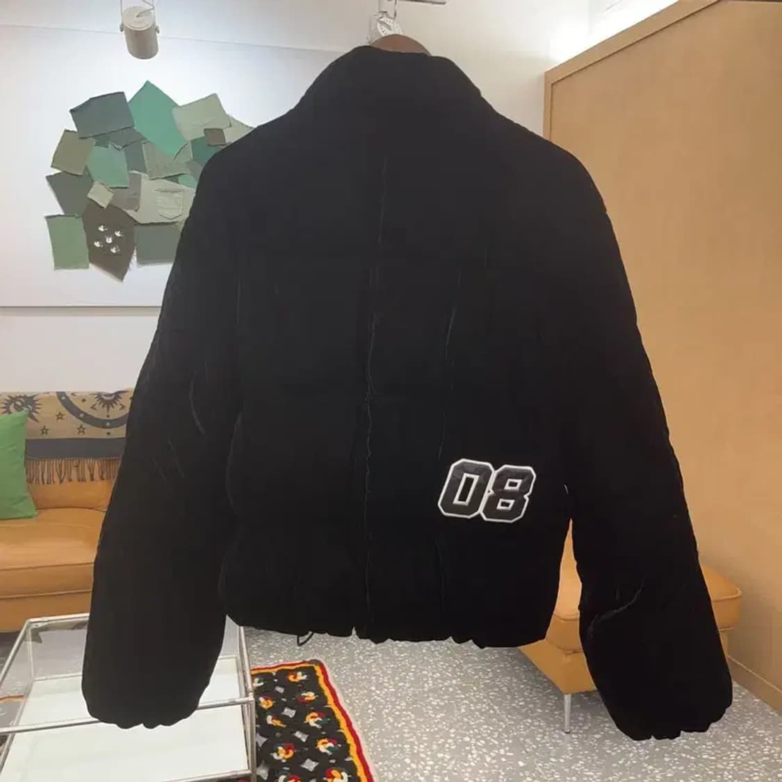 배디 고딕 스트릿 힙합 벨벳 벨루어 패딩 M C08293 상품이미지4