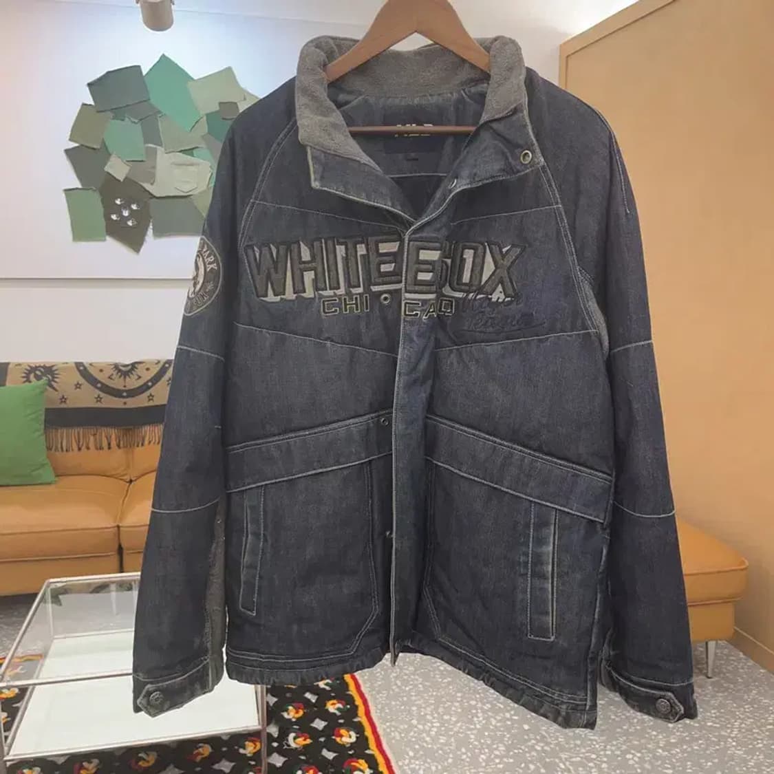 MLB 올드스쿨 레트로 스트릿 데님 패딩 자켓 95 C08294 상품이미지3