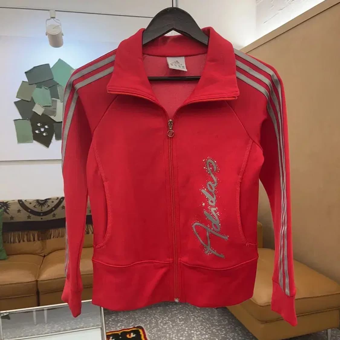 아디다스 Y2K 키치 프린팅로고 져지 집업 L C08288 상품이미지3