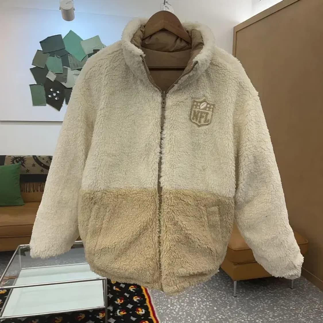 NFL 파일론 유니크 캐주얼 폭닥 리버시블 후리스 패딩 M C08297 상품이미지5