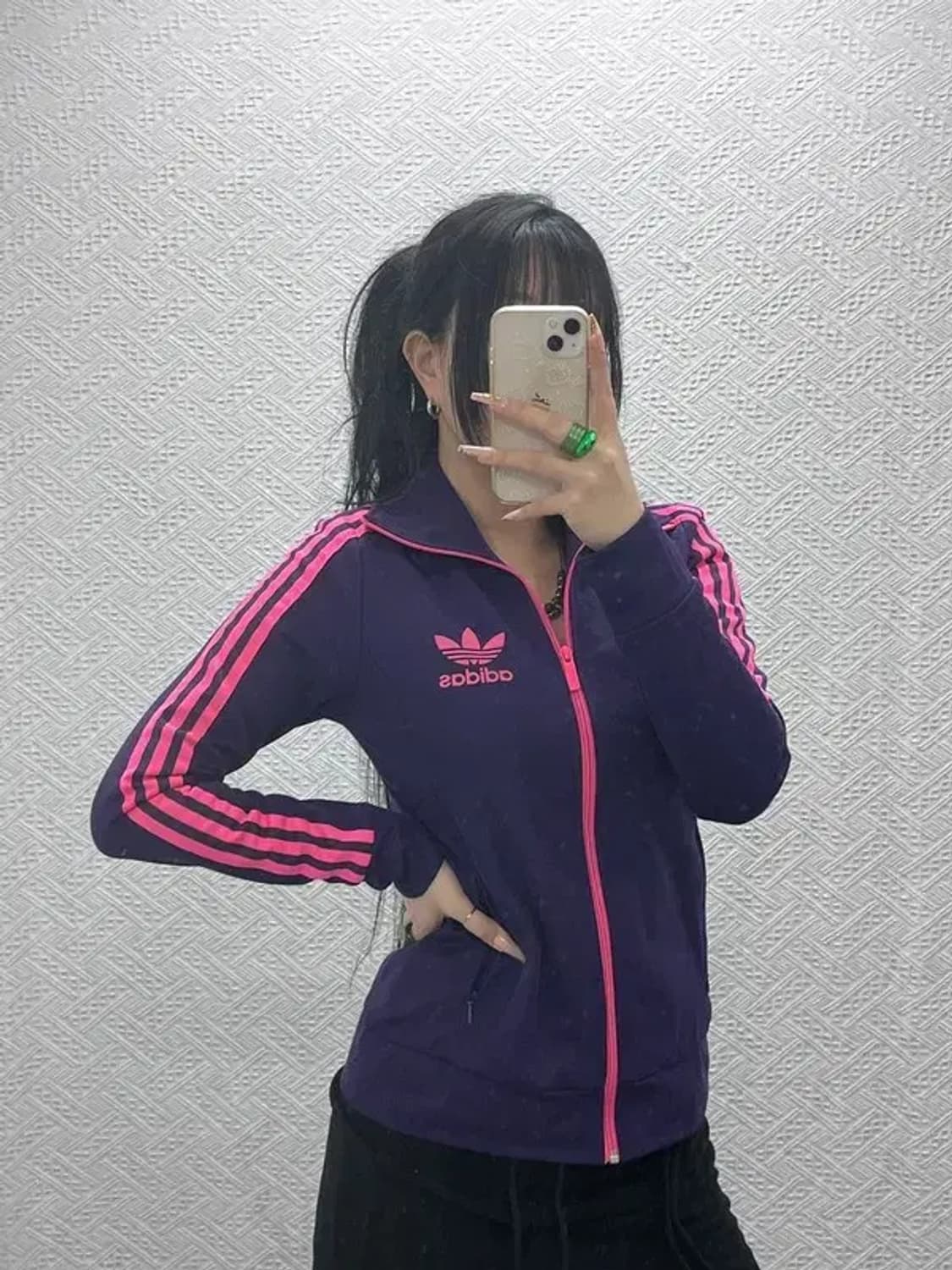 아디다스 유로파 레트로 Y2K 퍼플핑크 져지 집업 95 C08292 상품이미지2