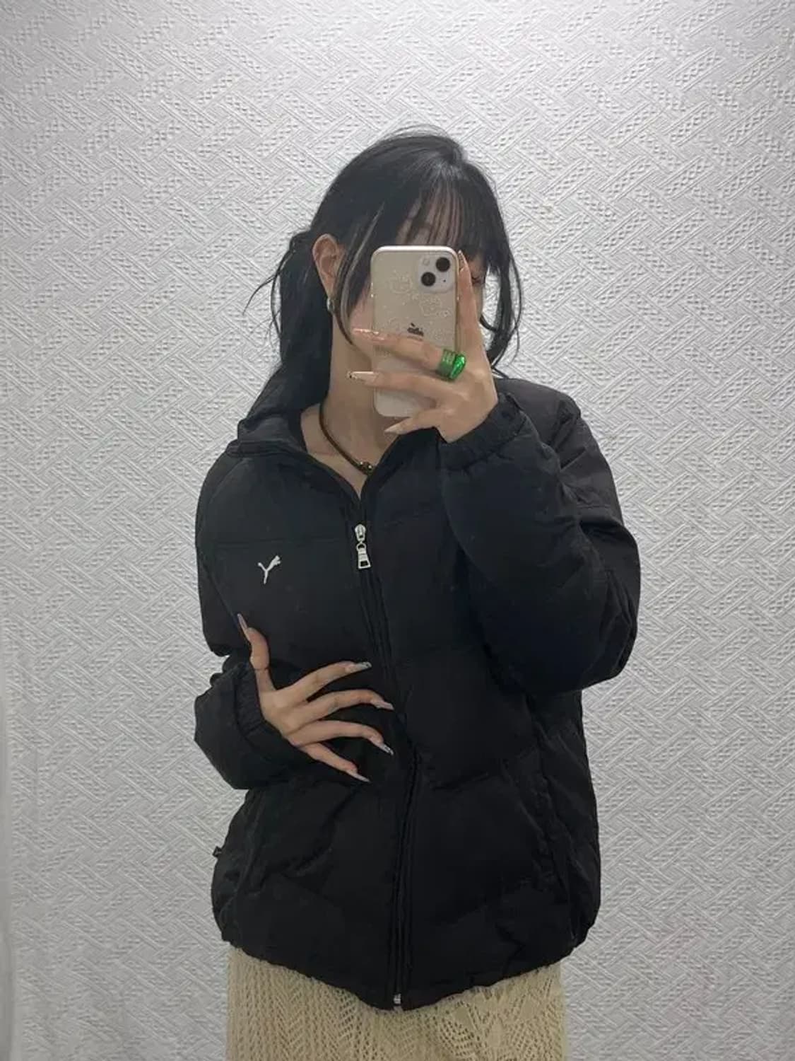 푸마 빈티지 스몰로고 캐주얼 숏패딩 자켓 L C08302 상품이미지1