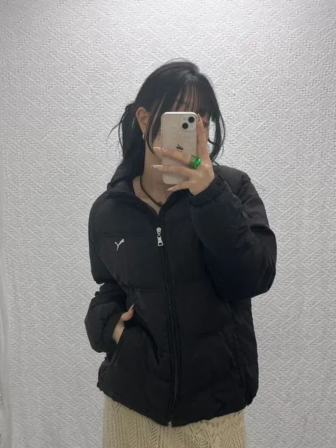 푸마 빈티지 스몰로고 캐주얼 숏패딩 자켓 L C08302 상품이미지2