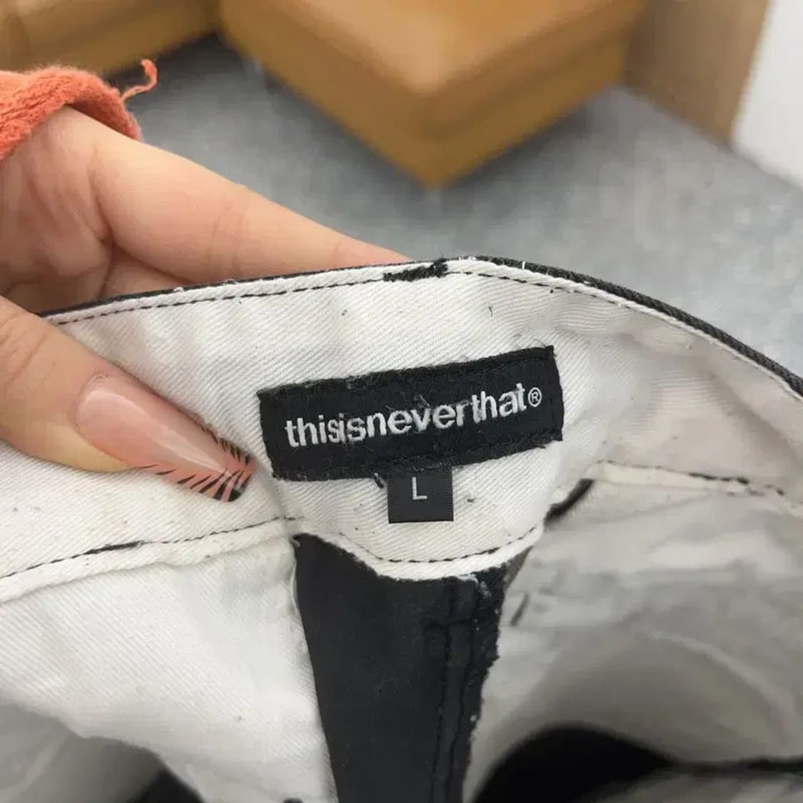 디스이즈네버댓 스트릿 믹스업 패치워크 코튼팬츠 L C08314 상품이미지5