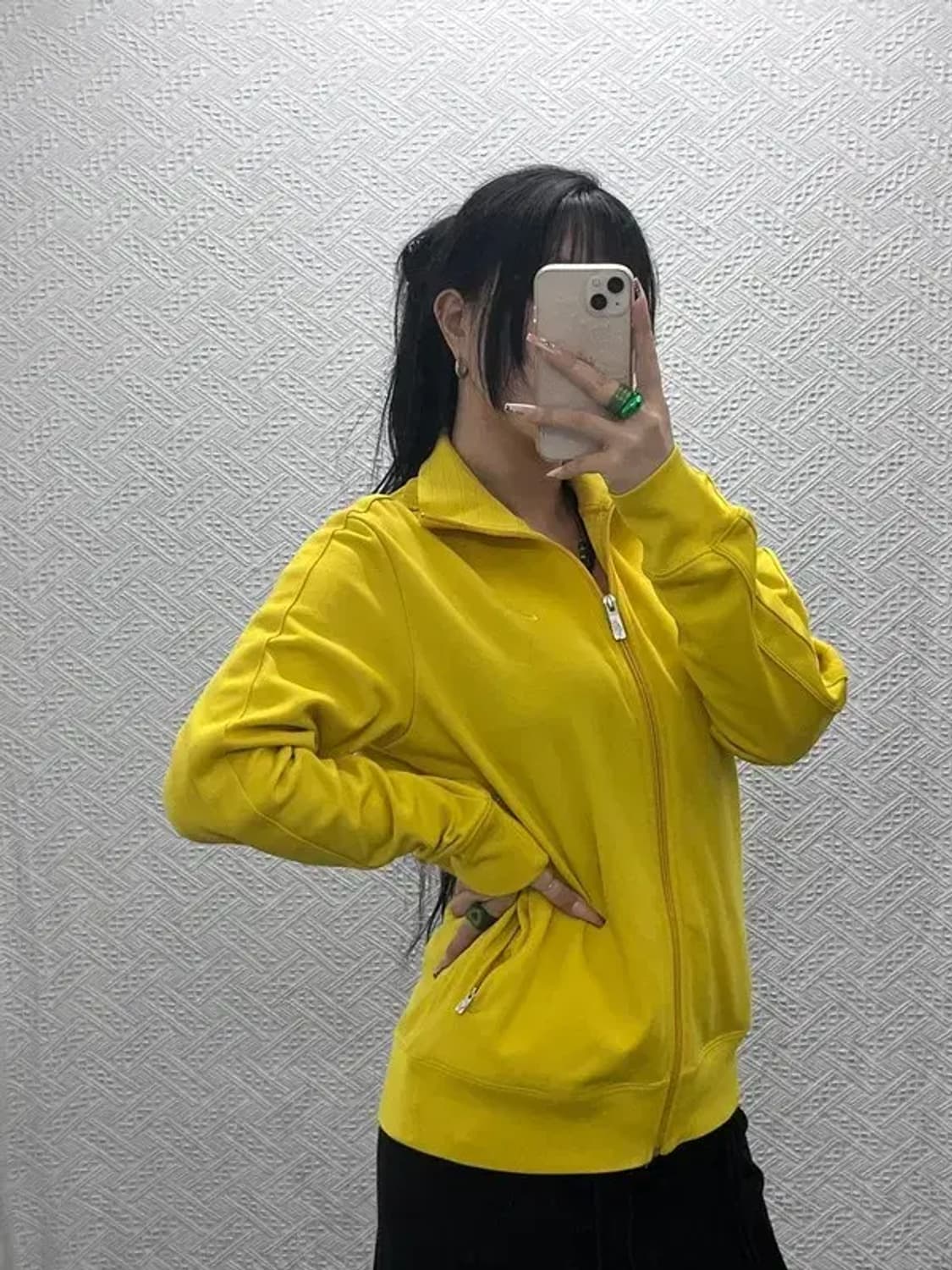 나이키 Y2K 90's 옐로우 머스타드 져지 집업 L C08299 상품이미지2