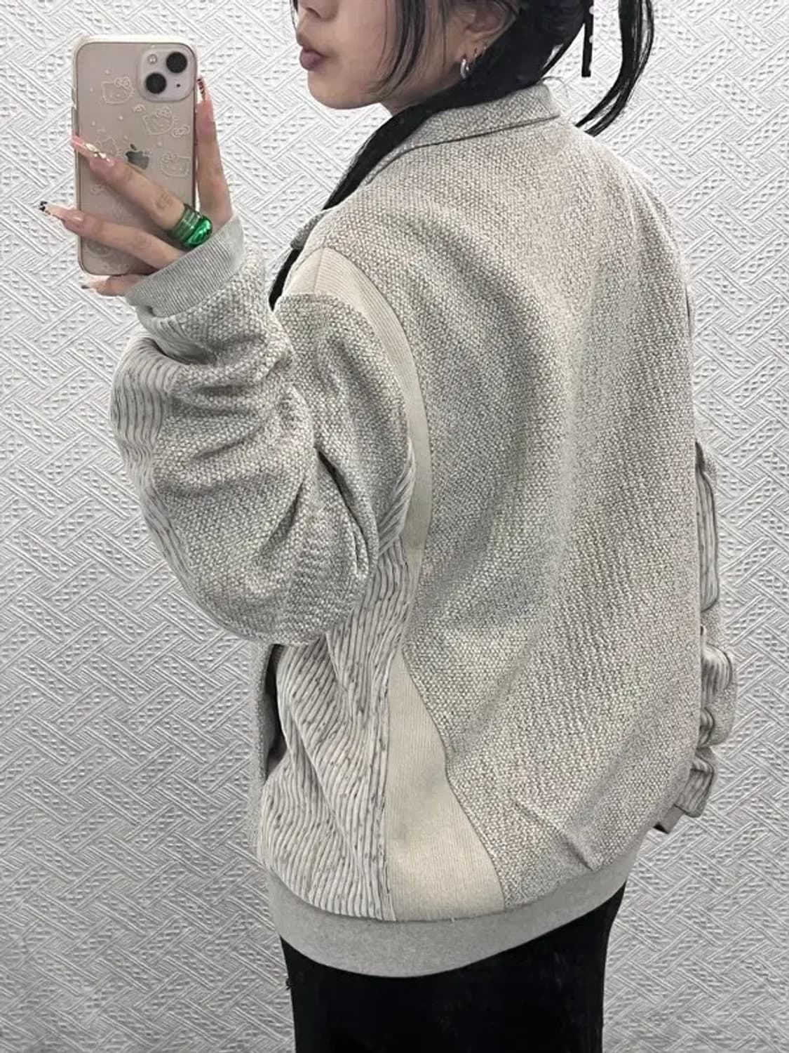 엑슬림 ep8 유니크 패치워크 니트 집업 자켓 L C08303 상품이미지2