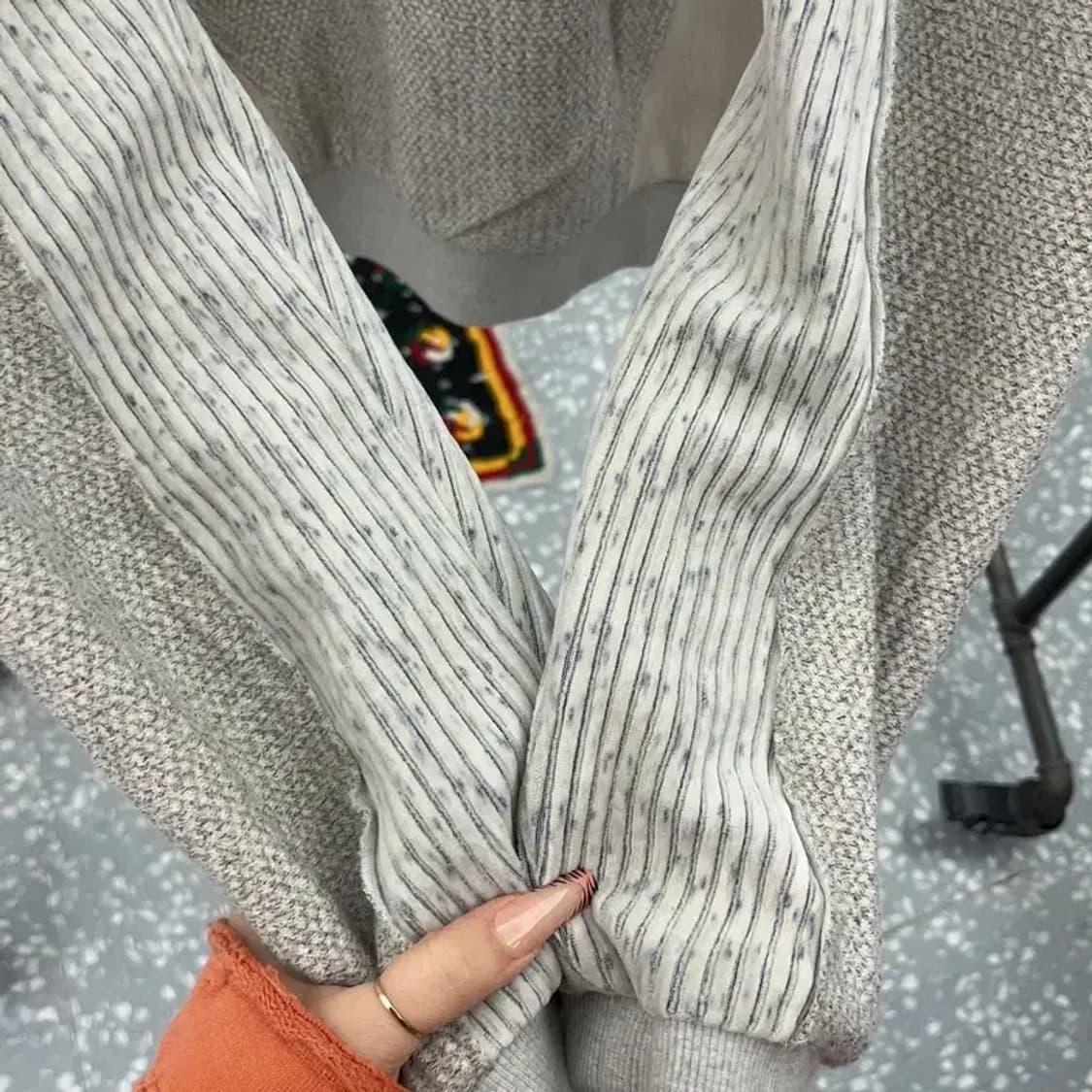 엑슬림 ep8 유니크 패치워크 니트 집업 자켓 L C08303 상품이미지8