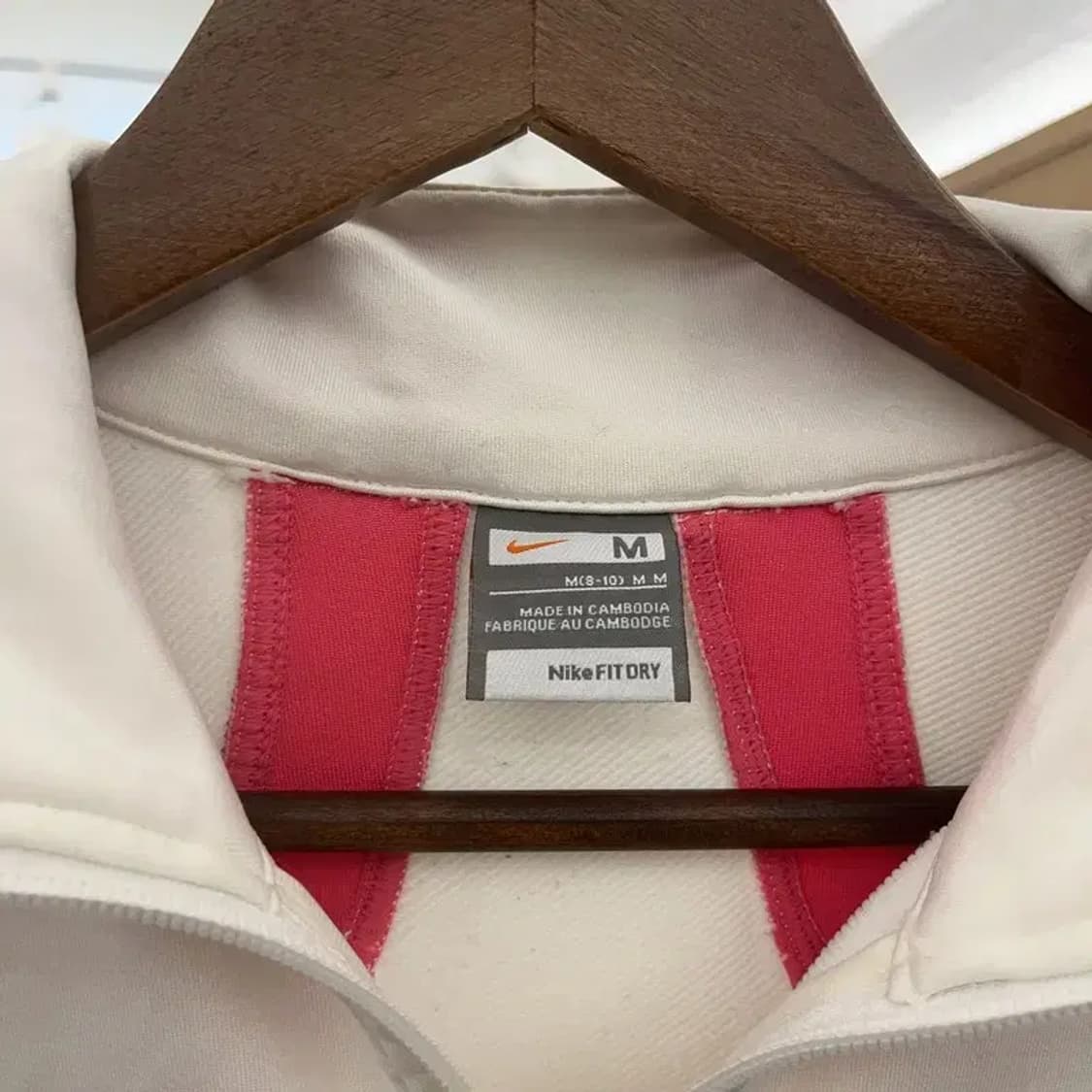 나이키 대장급 Y2K 00's 핑크크림 져지 집업 M C08318 상품이미지5