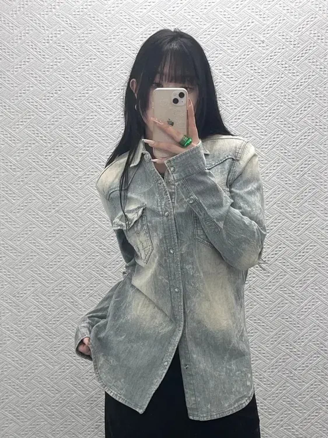 버커루 올드스쿨 컨트리 빈티지무드 워싱 데님 셔츠 L C08319 상품이미지1