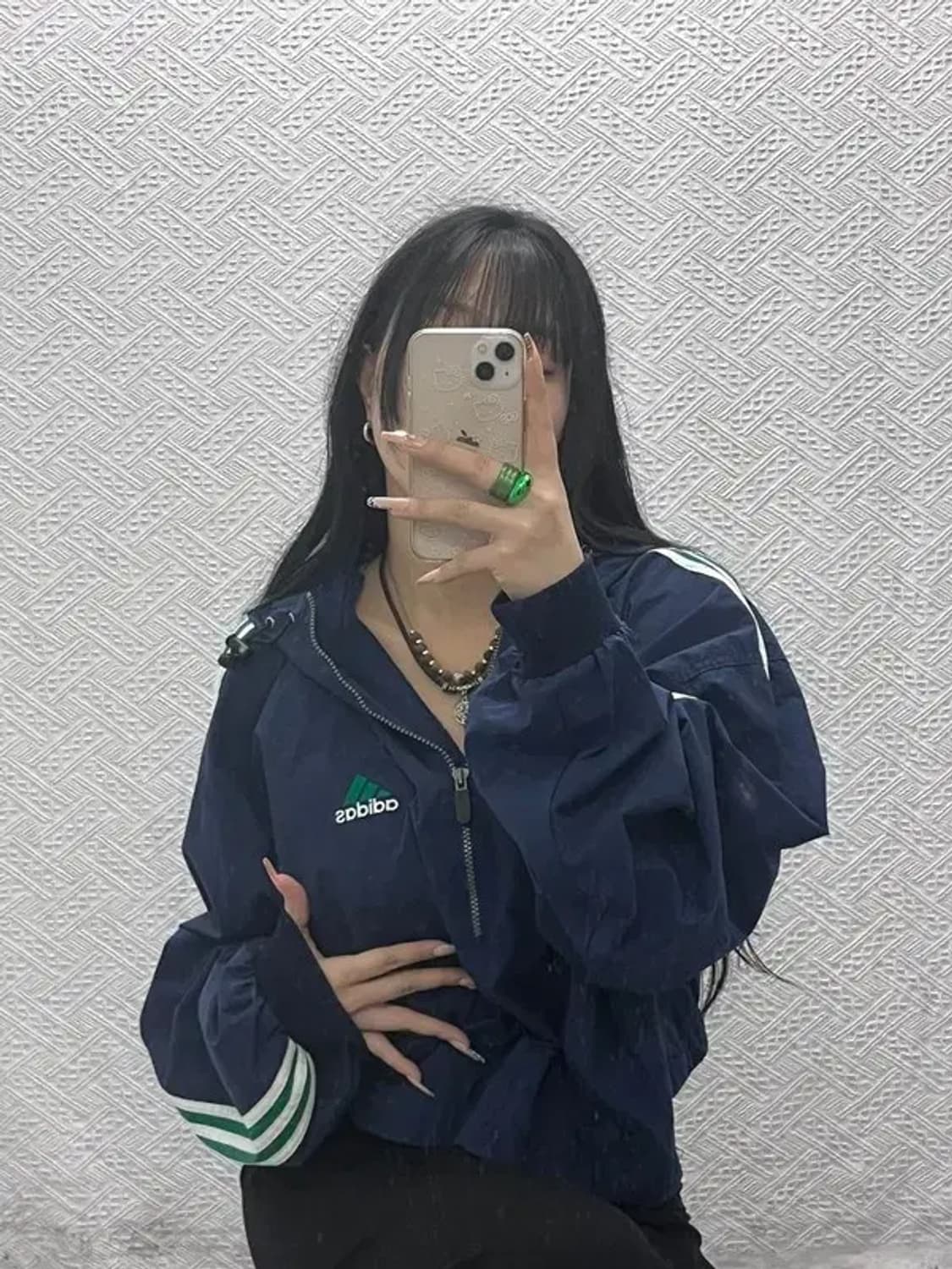 아디다스 올드스쿨 빈티지 레트로 반집업 바람막이 아노락 XL C08339 상품이미지2