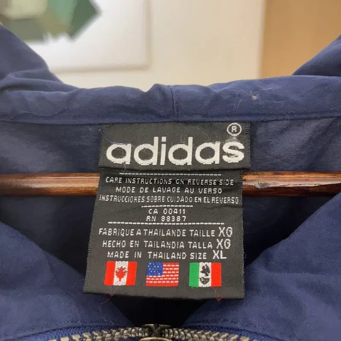 아디다스 올드스쿨 빈티지 레트로 반집업 바람막이 아노락 XL C08339 상품이미지5