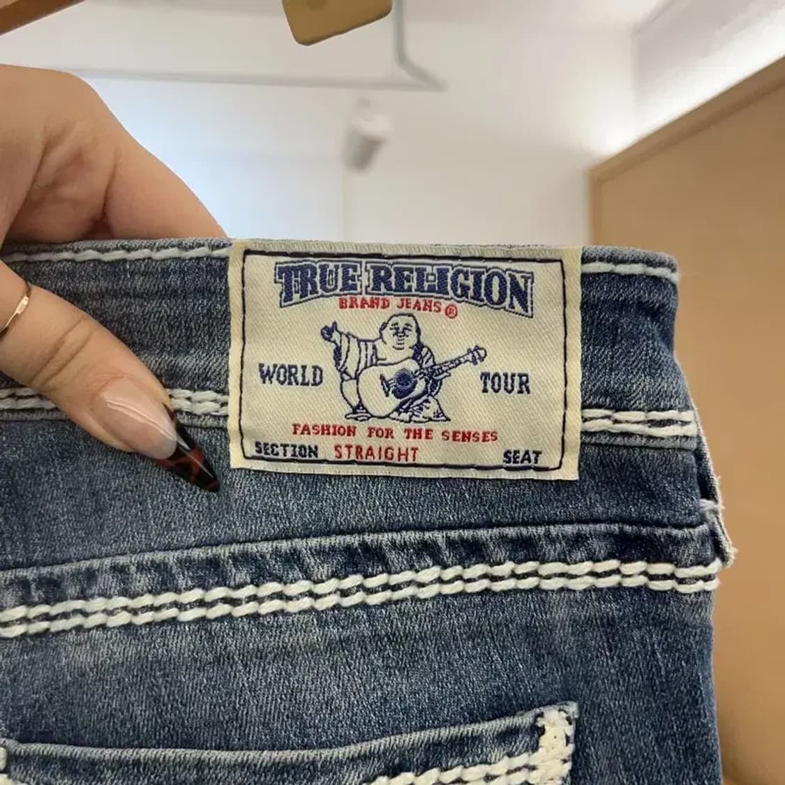 트루릴리전 고딕 빈티지무드 스트레이트 데님팬츠 26인치 C08348 상품이미지5