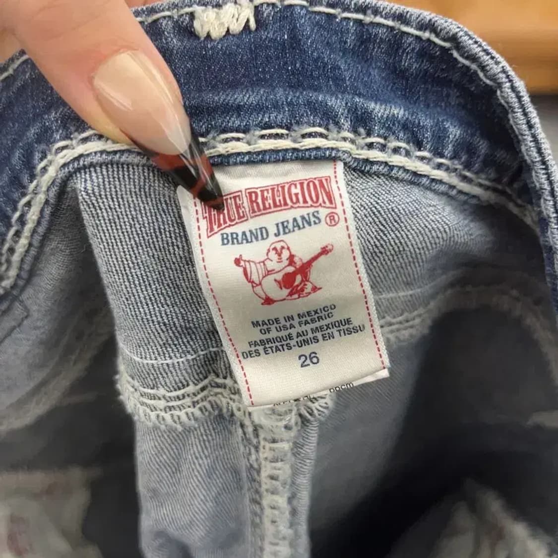 트루릴리전 고딕 빈티지무드 스트레이트 데님팬츠 26인치 C08348 상품이미지6