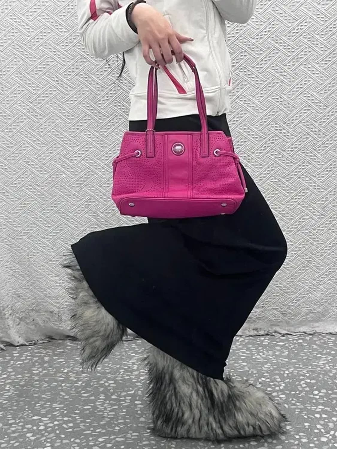 코치 Y2K 00's 대장급 핫핑크 토트백 C08355 상품이미지2