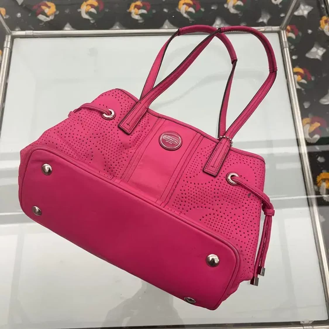 코치 Y2K 00's 대장급 핫핑크 토트백 C08355 상품이미지3
