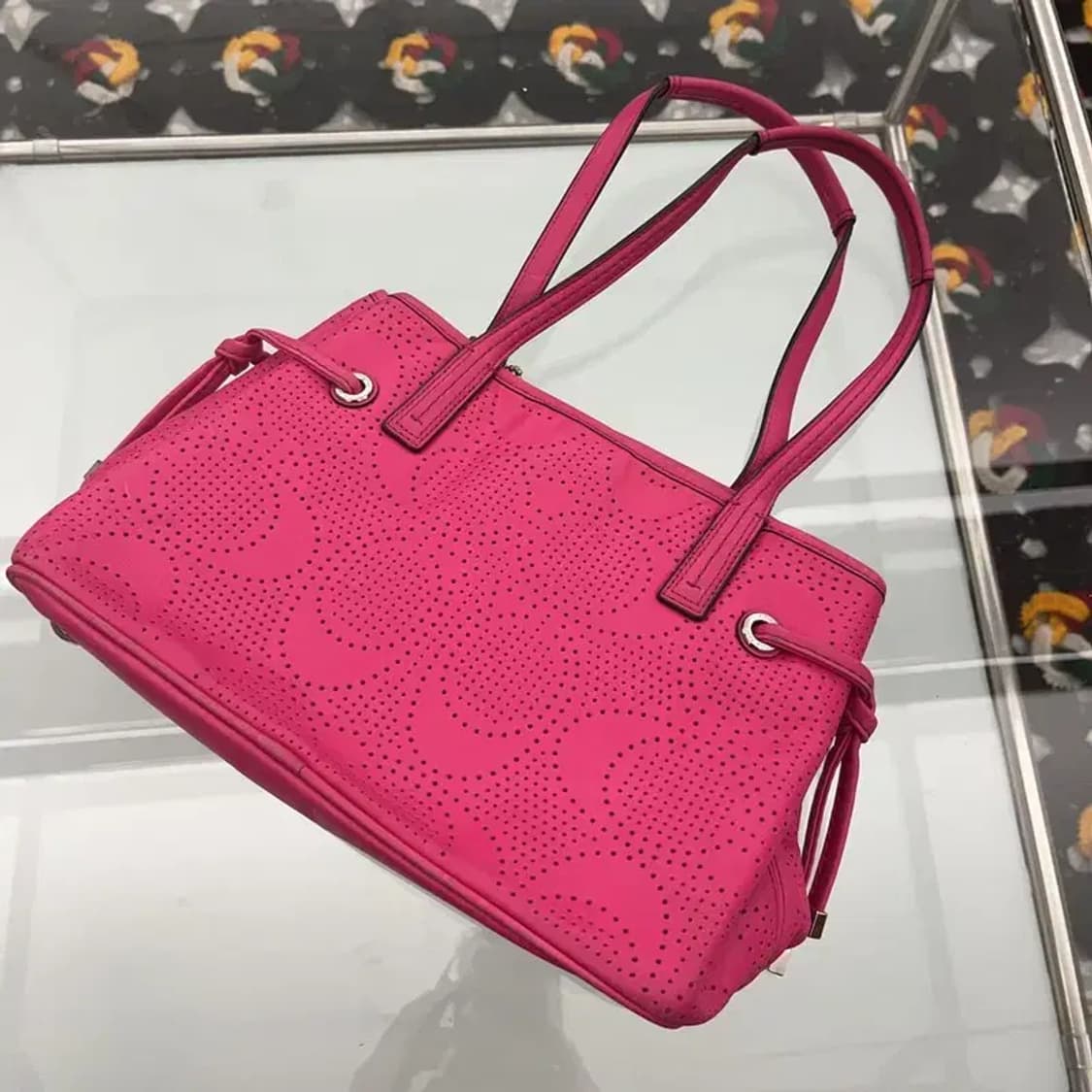 코치 Y2K 00's 대장급 핫핑크 토트백 C08355 상품이미지4
