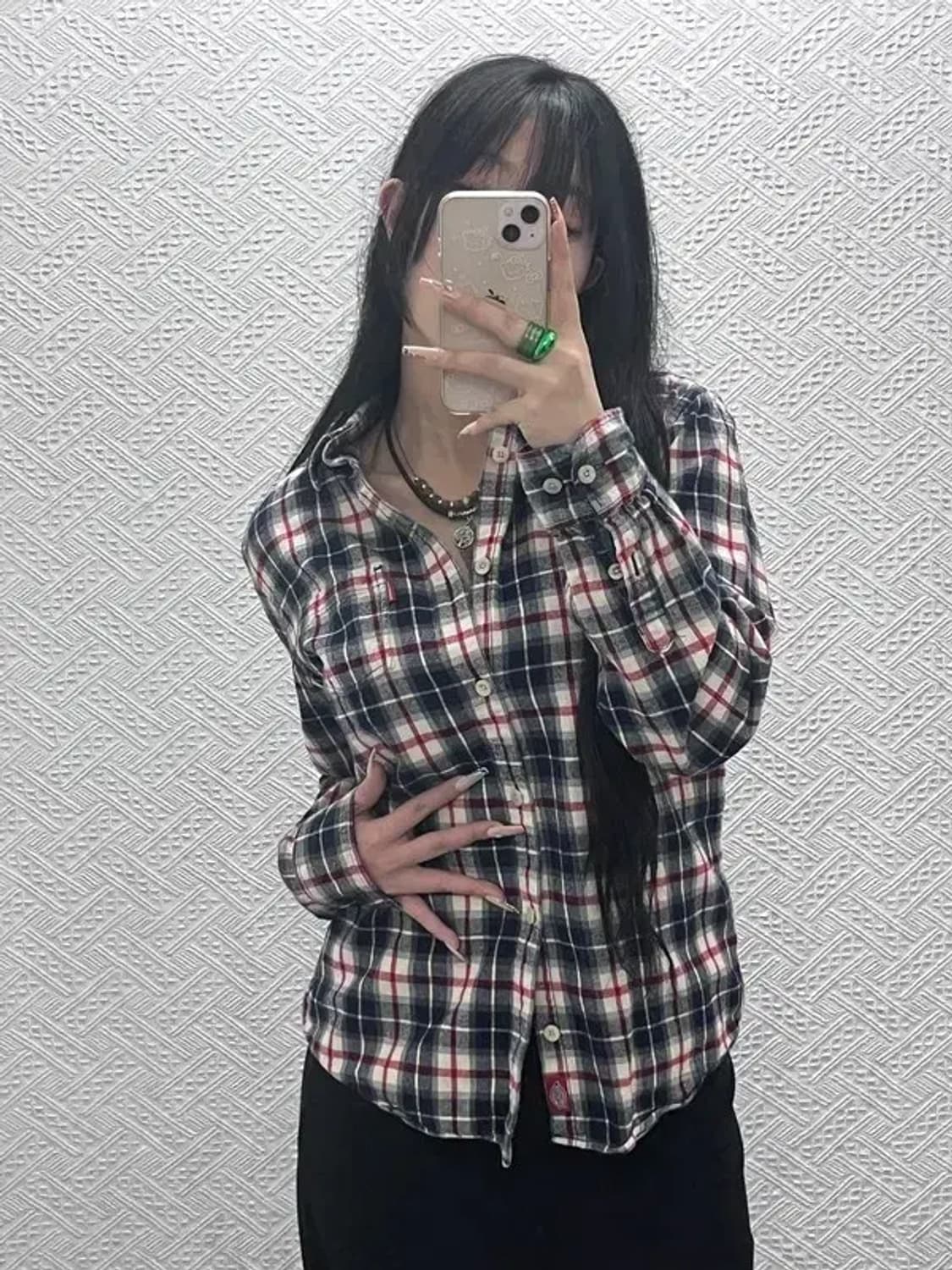 디키즈 빈티지 캐주얼 컨트리 체크 셔츠 L C08321 상품이미지2