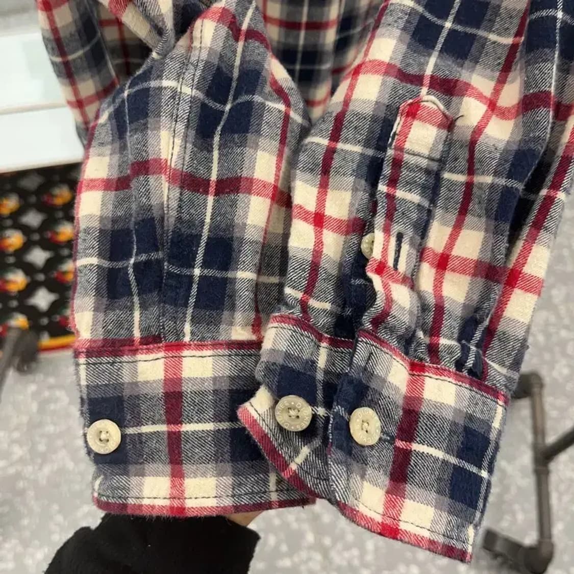 디키즈 빈티지 캐주얼 컨트리 체크 셔츠 L C08321 상품이미지7