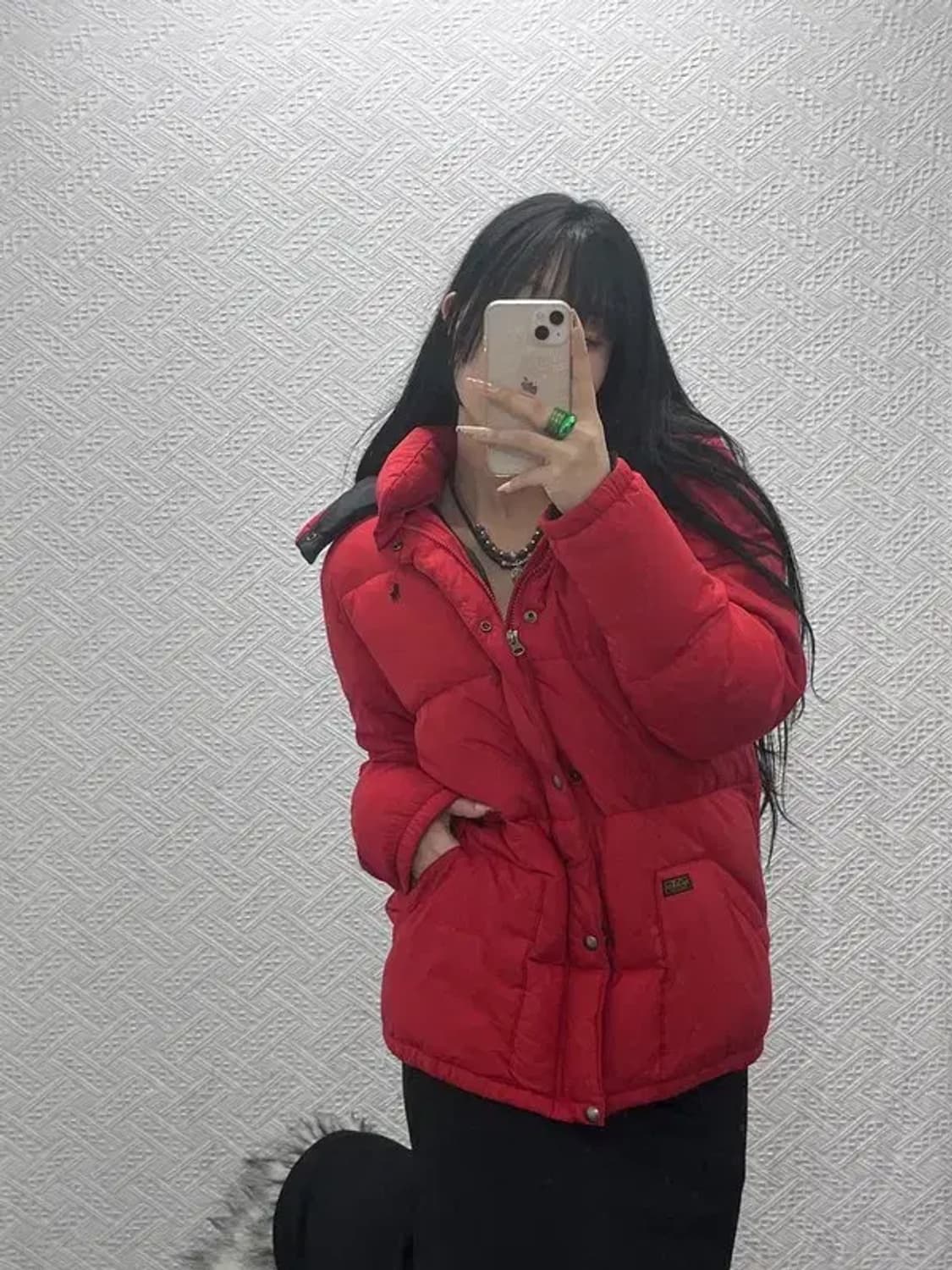 폴로 랄프로렌 빈티지 레트로레드 푸퍼 패딩 점퍼 XL C08328 상품이미지1