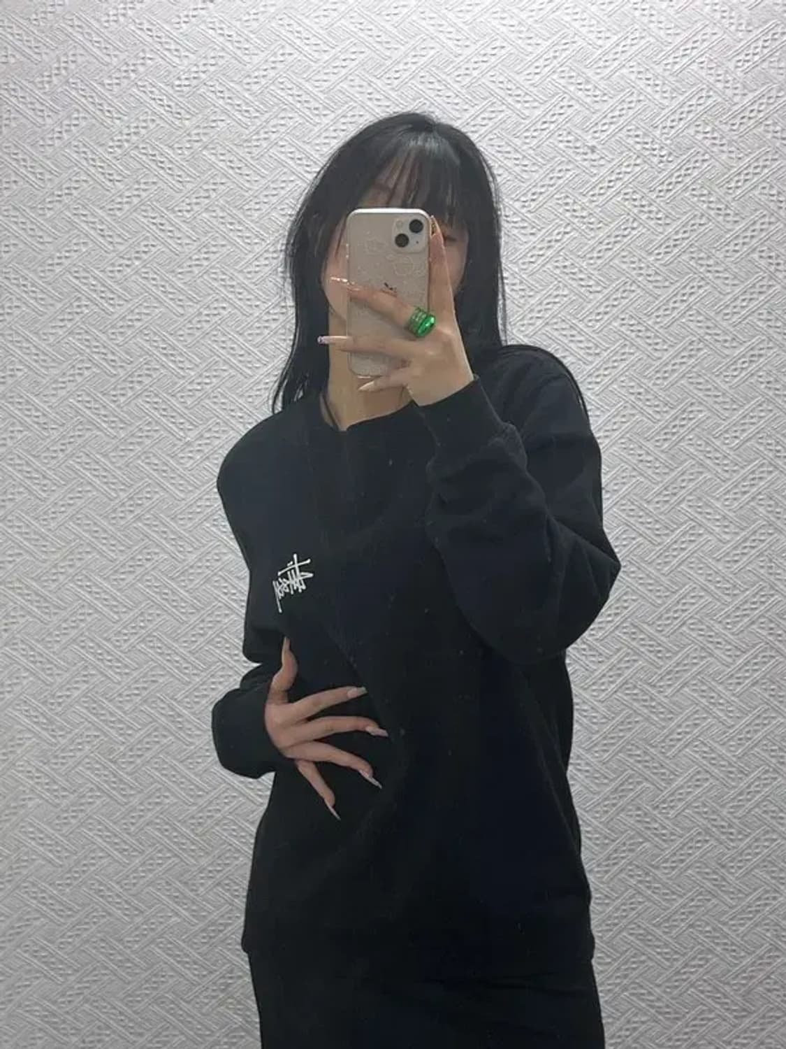 스투시 베이직 스탁로고 크루넥 모던캐주얼 맨투맨 S C08343 상품이미지1