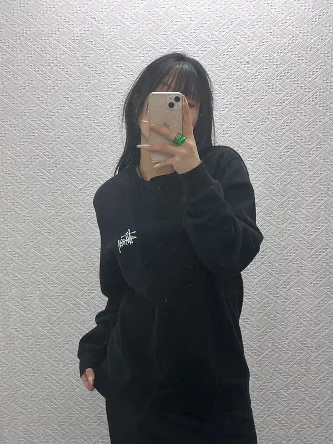 스투시 베이직 스탁로고 크루넥 모던캐주얼 맨투맨 S C08343 상품이미지2