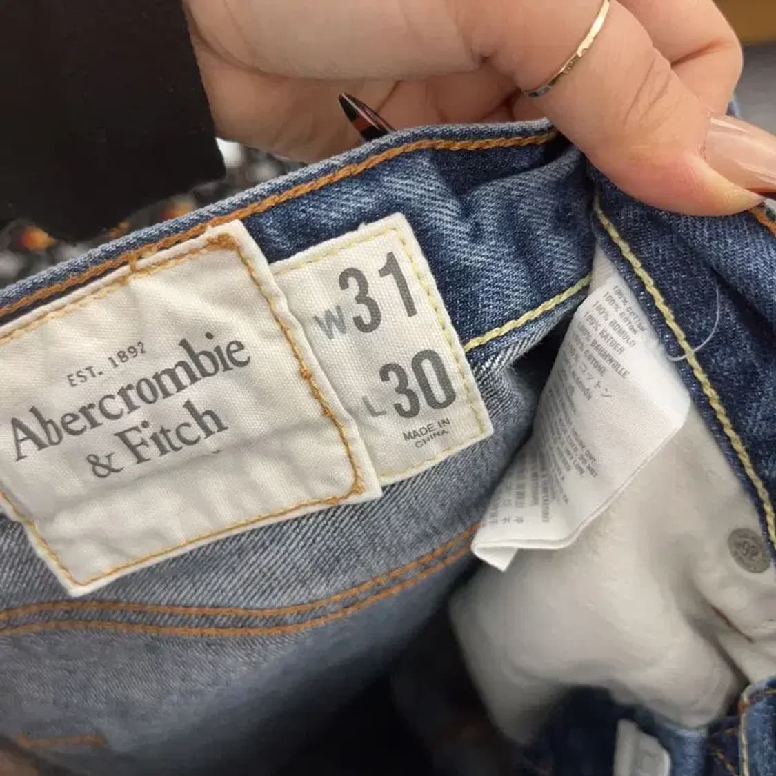 아베크롬비 빈티지 데미지 찢청 부츠컷 데님팬츠 31인치 C08350 상품이미지6