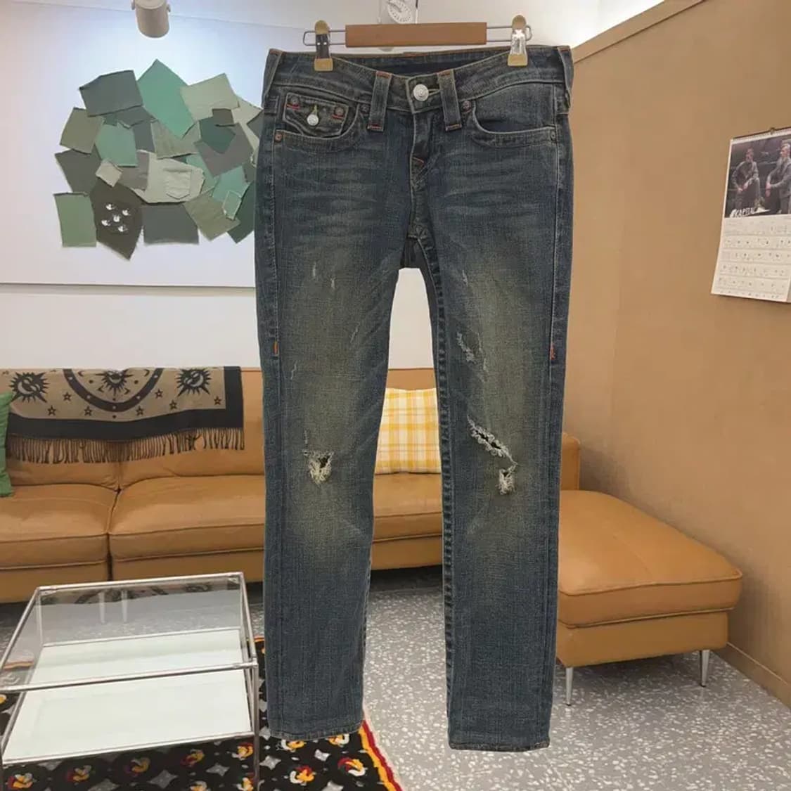 트루릴리전 쥴리 데미지 찢청 스판 데님 청바지 25인치 C08349 상품이미지3