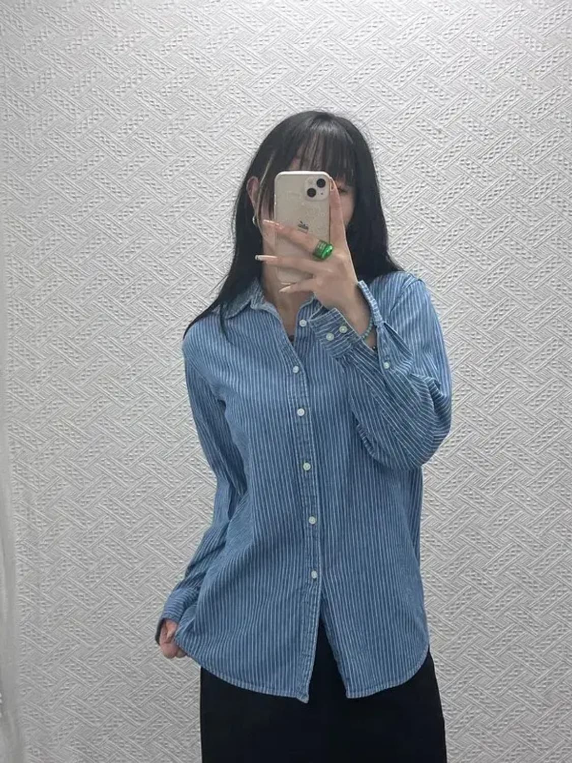 유니클로 U 르메르 레트로 빈티지 스트라이프 셔츠 S C08325 상품이미지2