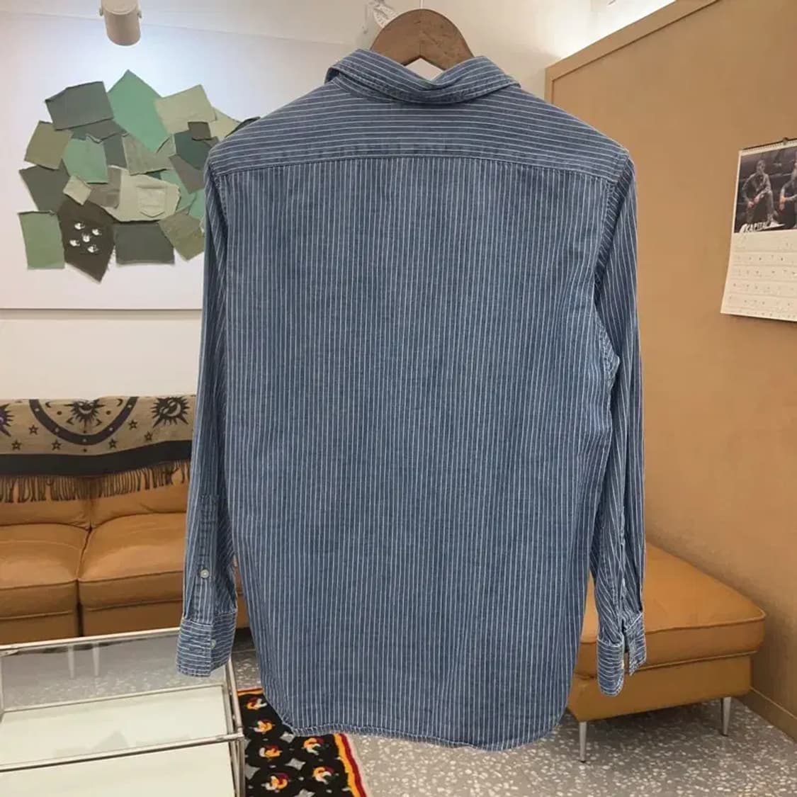 유니클로 U 르메르 레트로 빈티지 스트라이프 셔츠 S C08325 상품이미지4