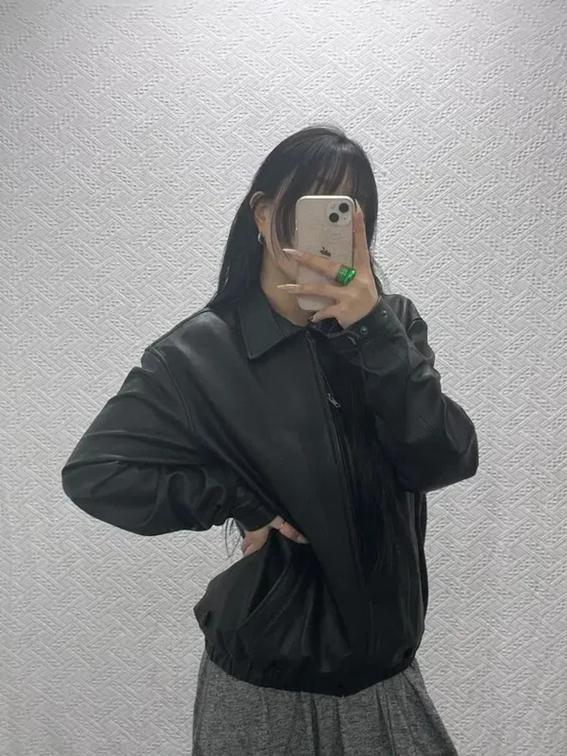 레프트 서울 빈티지 모던시크 락시크 가죽 자켓 M C08361 상품이미지2