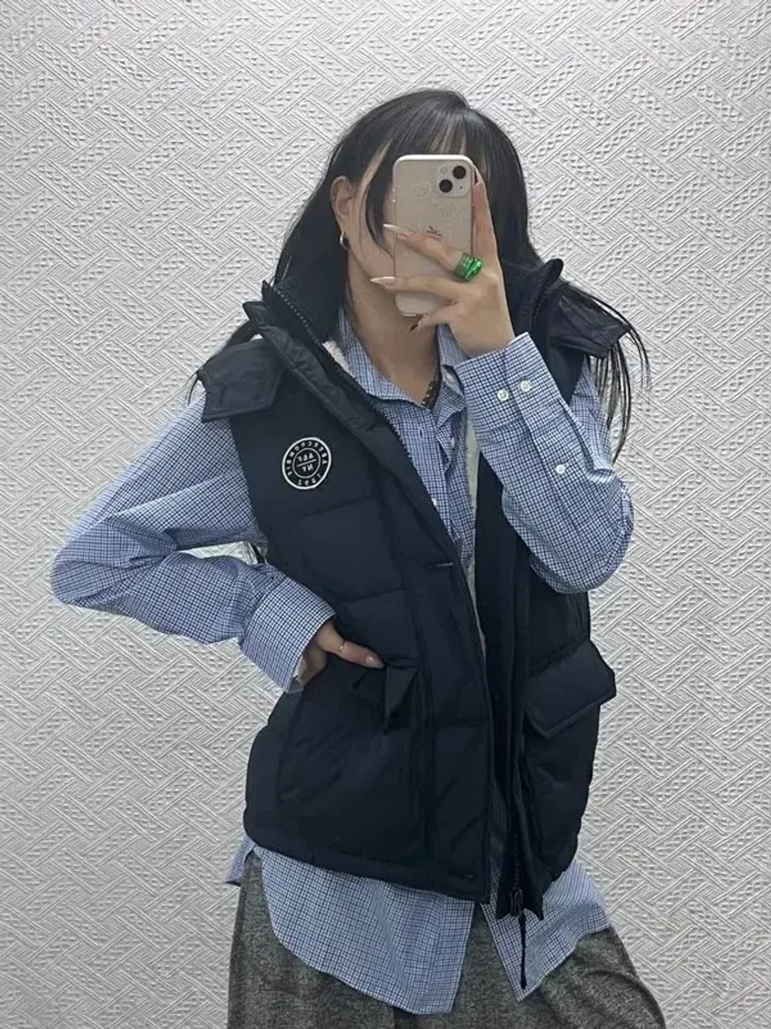 아베크롬비 올드스쿨 모던캐주얼 양털 패딩 조끼 S C08366 상품이미지1