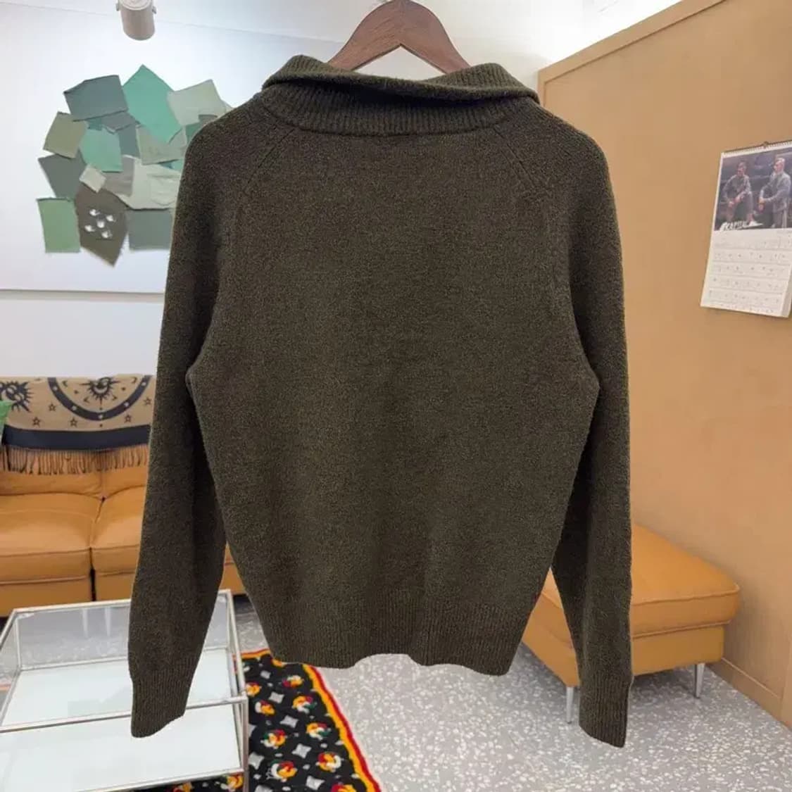 유니클로 X JW앤더슨 수플레얀 반집업 울혼방 니트 S C08370 상품이미지4