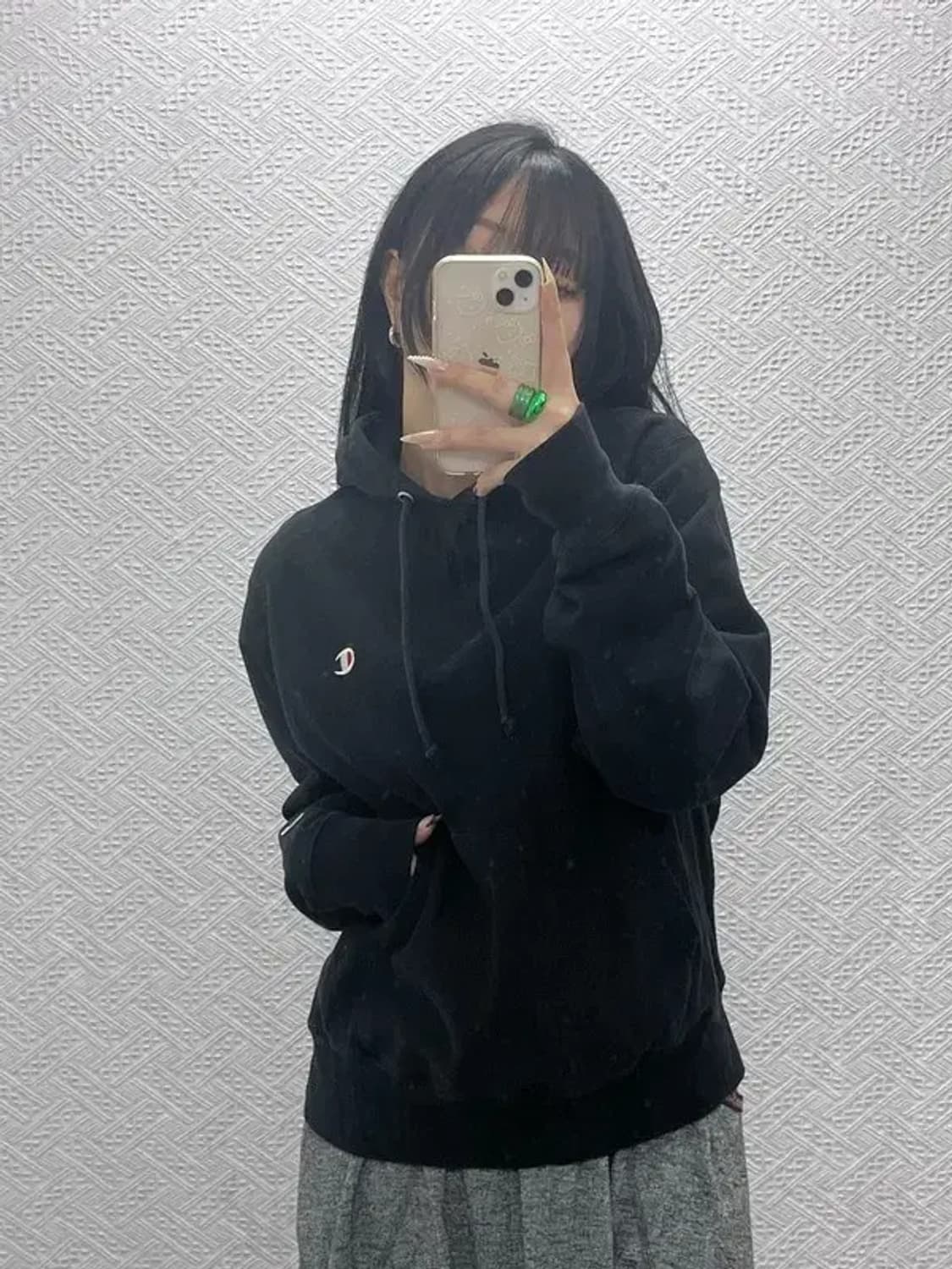 챔피온 리버스위브 빈티지 캐주얼 약기모 후드티 S C08375 상품이미지2